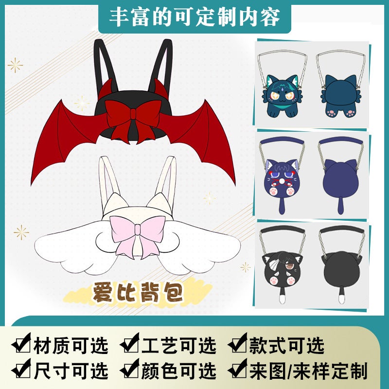 Anime Cartoon Cat Plush Mini Backpack Women's Shoulder Bag - Image 3