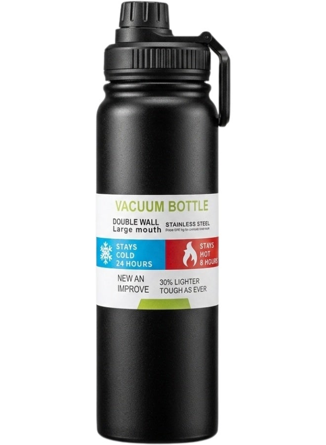 800ml Stainless Steel Vacuum Insulated Water Bottle – Double Wall Thermal Sport Bottle with Tea Filter & Wide Mouth – Leakproof Metal Drinking Bottle Keeps Drinks Cold 24H Hot 15H – Reusable Insulated Flask for Gym, Travel, Hiking, Office & Outdoor - Image 1