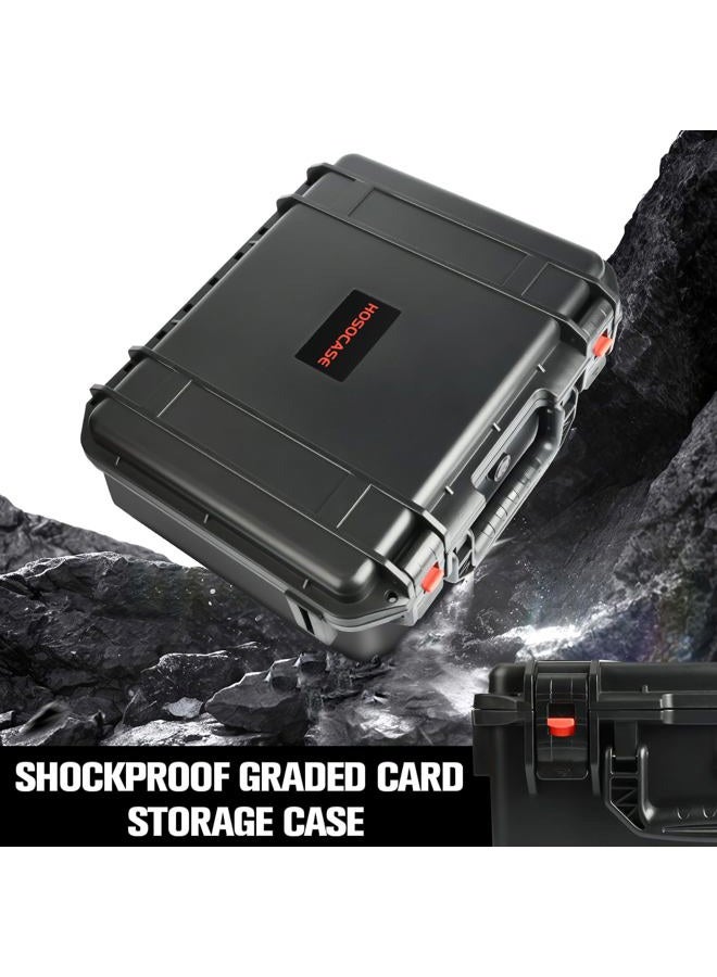 HOSOCASE صندوق تخزين بطاقات مصنفة: تخزين بطاقات التداول لـ PSA BGS SGC Toploaders مع 12 فاصل، صناديق بطاقات رياضية لكرة القاعدة وكرة القدم MTG حاملة لوحات هدايا لجمعها وتنظيمها وعرضها (800+)  - Image 5