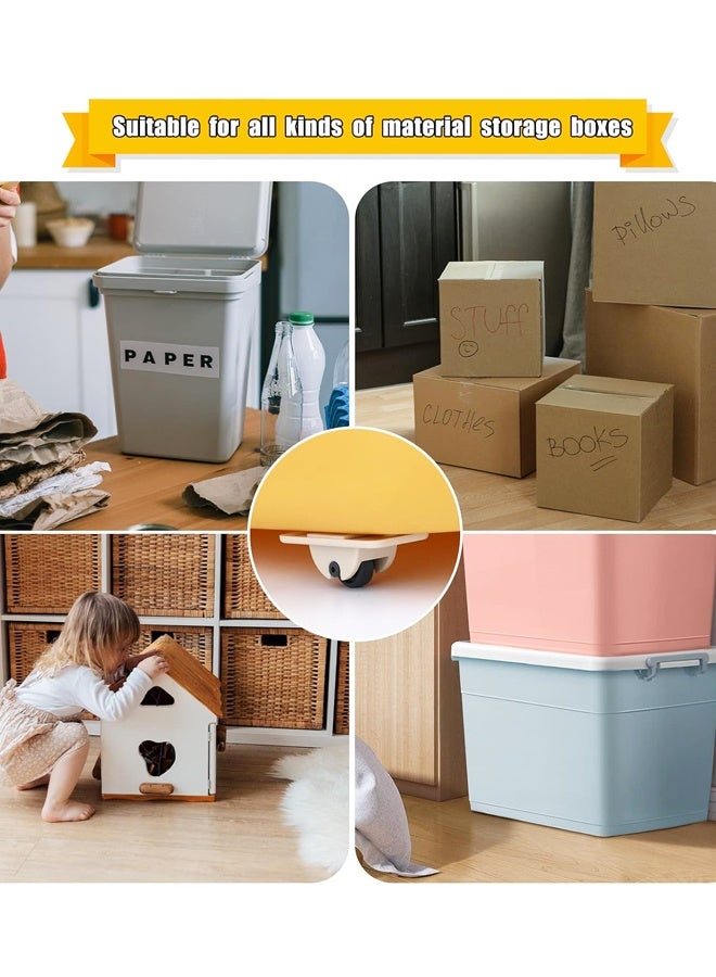 8 pcs Adhesive Wheels, Small Self-Adhesive Caster Wheels Single Direction Tiny Wheels for Toy Car Storage Box Shoe Racks Trash - Image 5