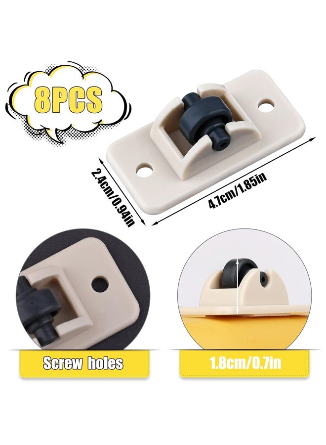 8 pcs Adhesive Wheels, Small Self-Adhesive Caster Wheels Single Direction Tiny Wheels for Toy Car Storage Box Shoe Racks Trash - Image 2