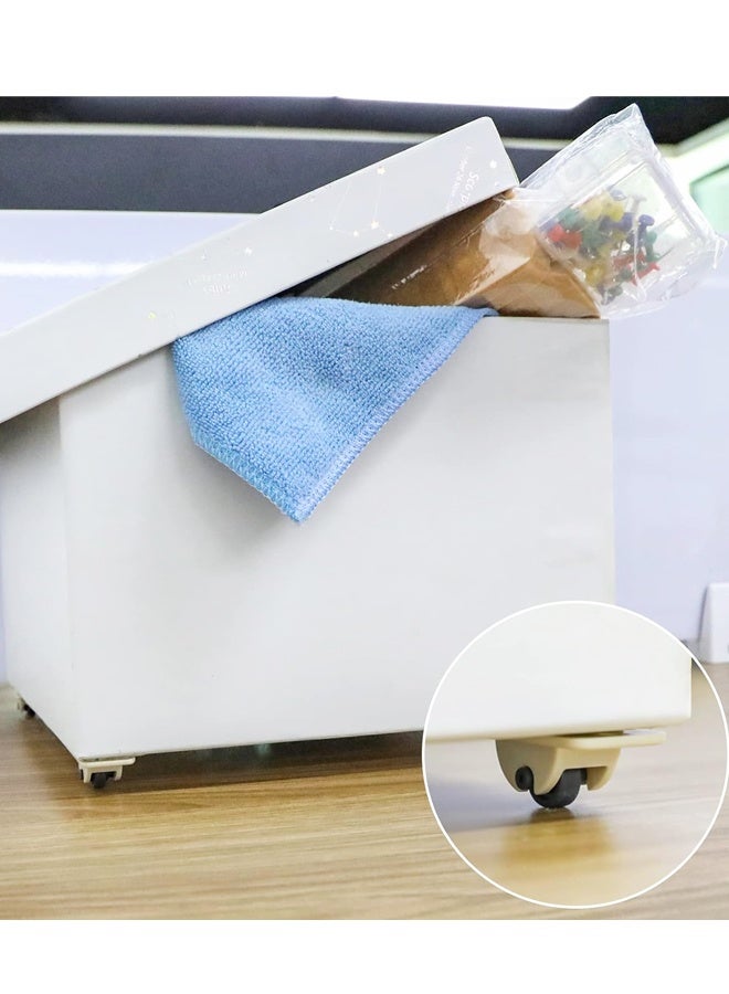 8 pcs Adhesive Wheels, Small Self-Adhesive Caster Wheels Single Direction Tiny Wheels for Toy Car Storage Box Shoe Racks Trash - Image 4