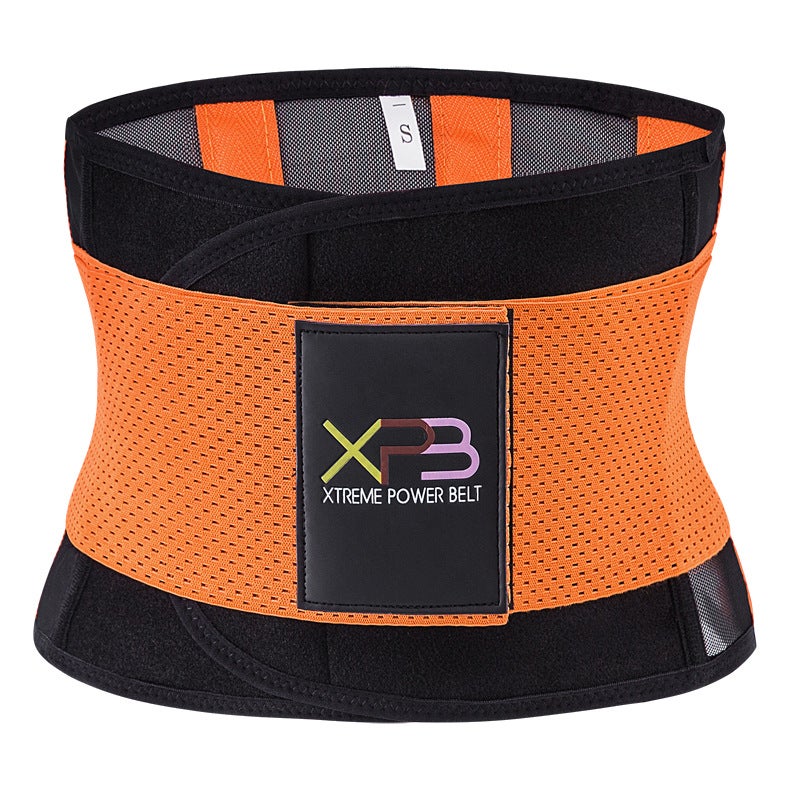 Unisex Waist Trainer Breathable Mesh Belt Sports Girdle Orange - Image 1