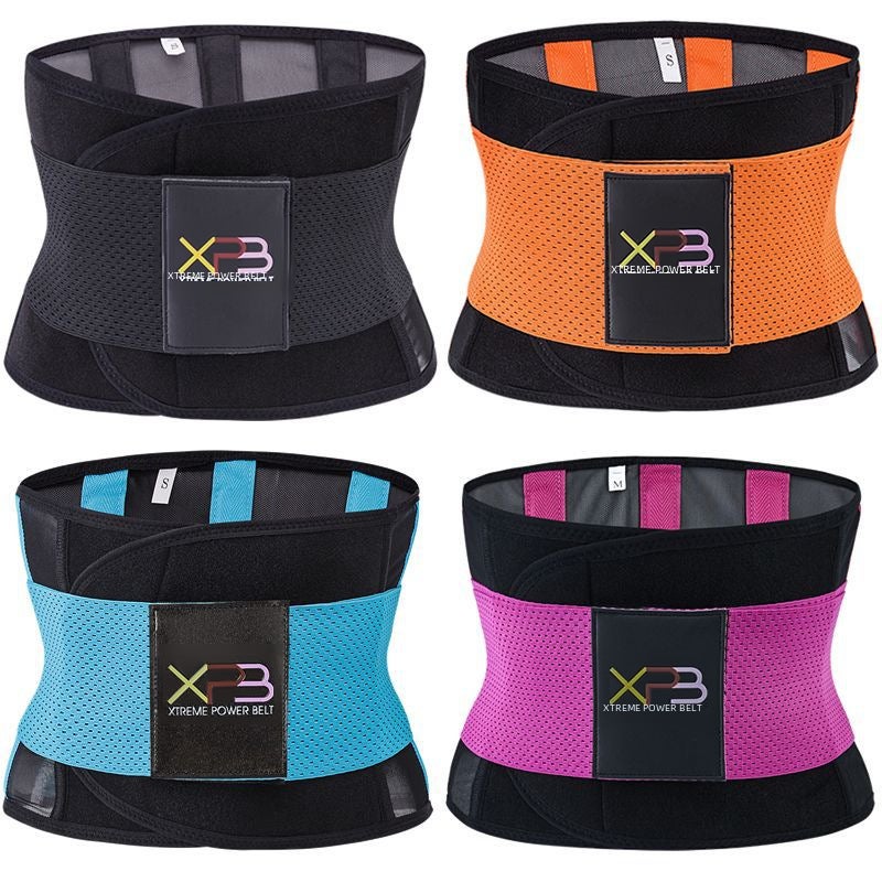 Unisex Waist Trainer Breathable Mesh Belt Sports Girdle Orange - Image 5