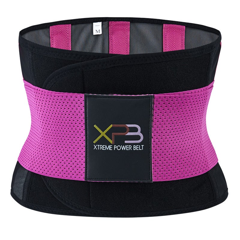 Unisex Waist Trainer Breathable Mesh Belt Sports Girdle Orange - Image 2