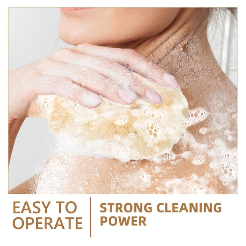 Alipis Natural Sisal Fiber Exfoliating Bath Brush Set 2Pcs Large Small Body Scrubber For Women - Image 4