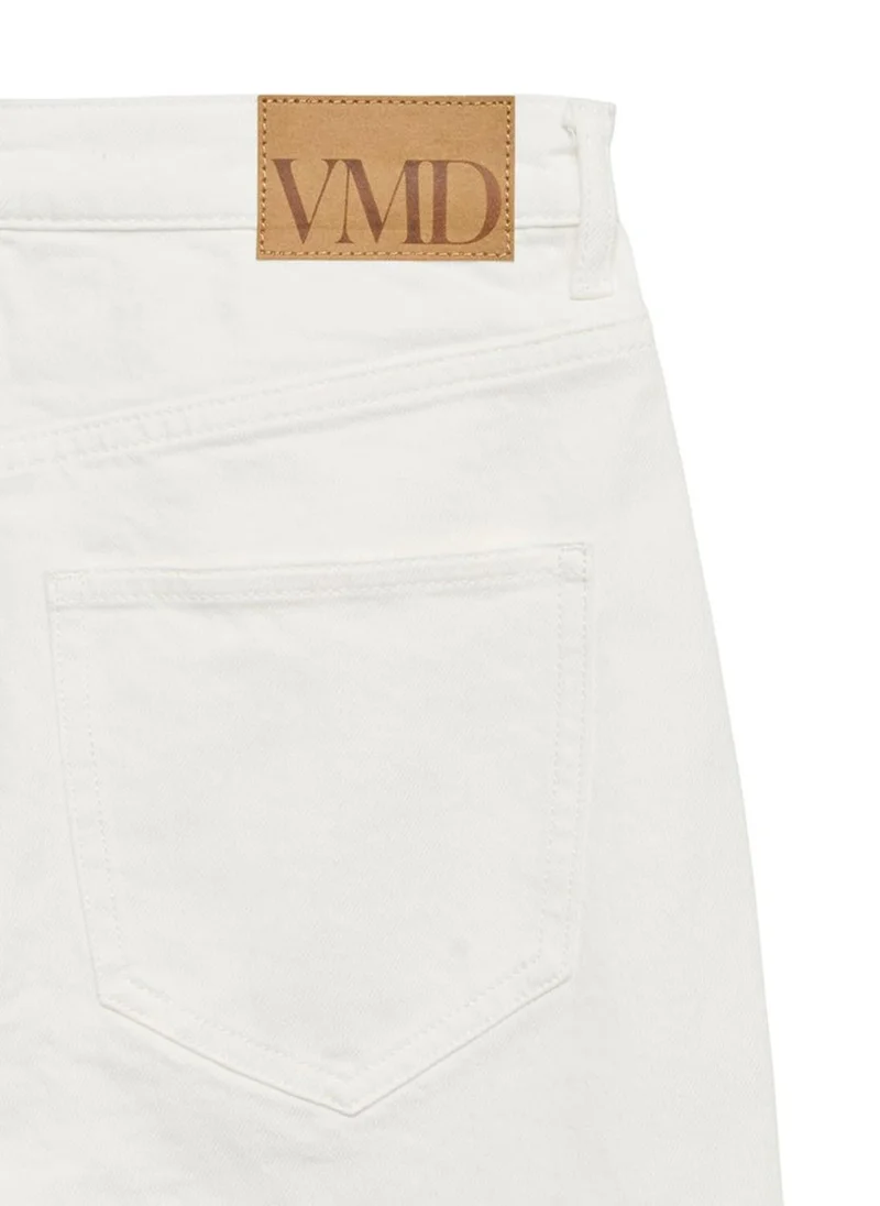 Vero Moda Cloud Dancer VMTESSA High Rise Wide Jeans for Women | Best Price UAE