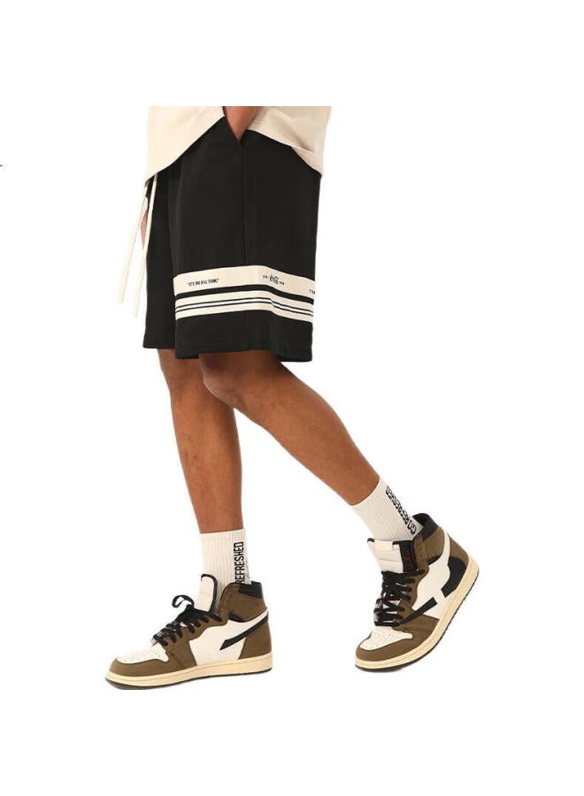 Coca-Cola Casual Shorts For Men And Women, Summer Versatile American Trendy Ice Silk Five-Point Pants, Black, Size S - Image 1