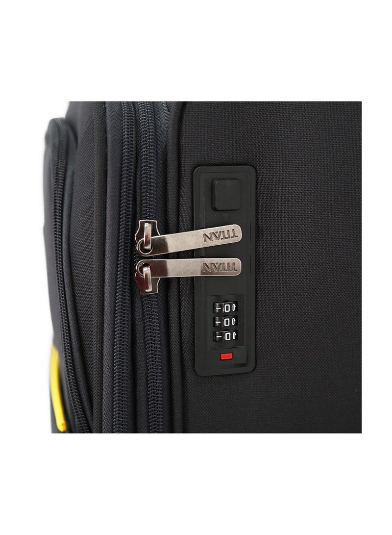 TITAN Soft side Luggage Trolley Bag 3 Pieces Set, Grey - Image 4
