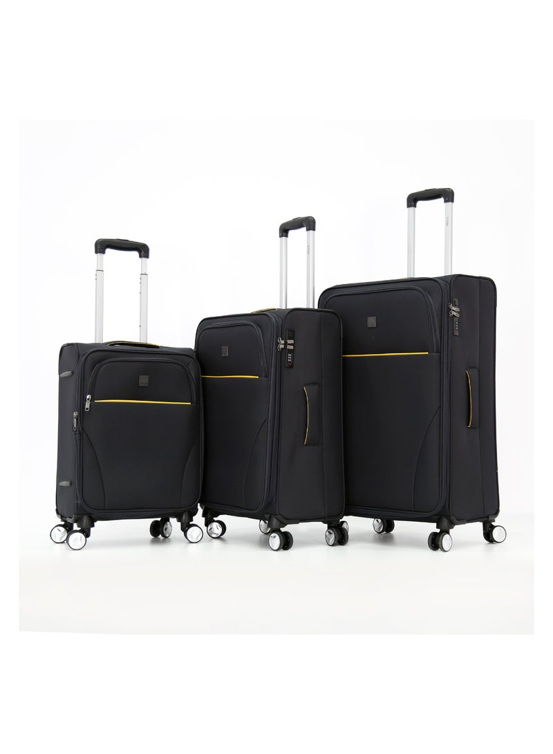 TITAN Soft side Luggage Trolley Bag 3 Pieces Set, Grey - Image 1