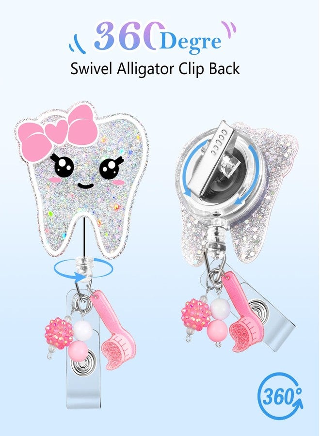 Besoar Funny Nurse Badge Reel - Cute Nursing Badge Holder Retractable with ID Clip,Pediatric Dental Name Tag Card Accessories with Alligator Clip for Office Student Work Hospital - Image 4