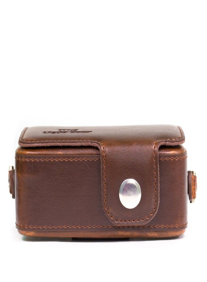 MegaGear MG1052 Leather Camera Case with Strap for Canon PowerShot SX280 HS - Brown - Image 5