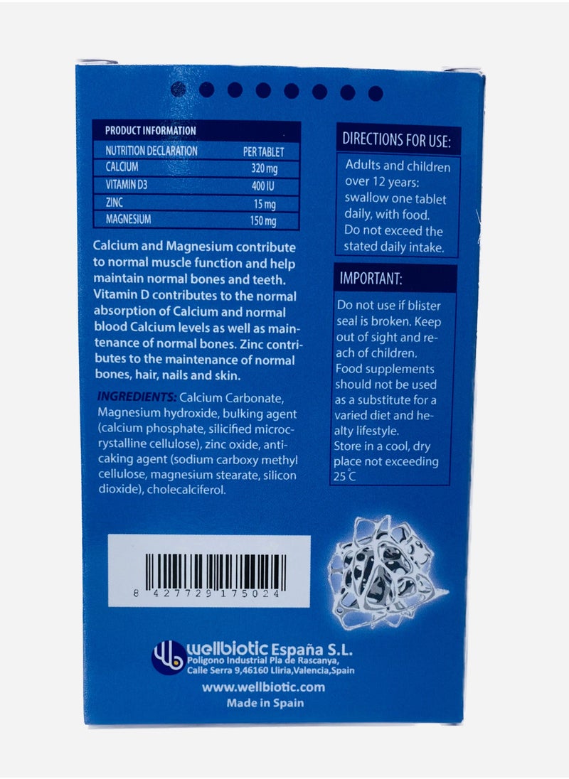 Wellbiotic - Osteocomplex Calcium, Magnesium, Zinc & Vit D 60 Tablets - Image 1