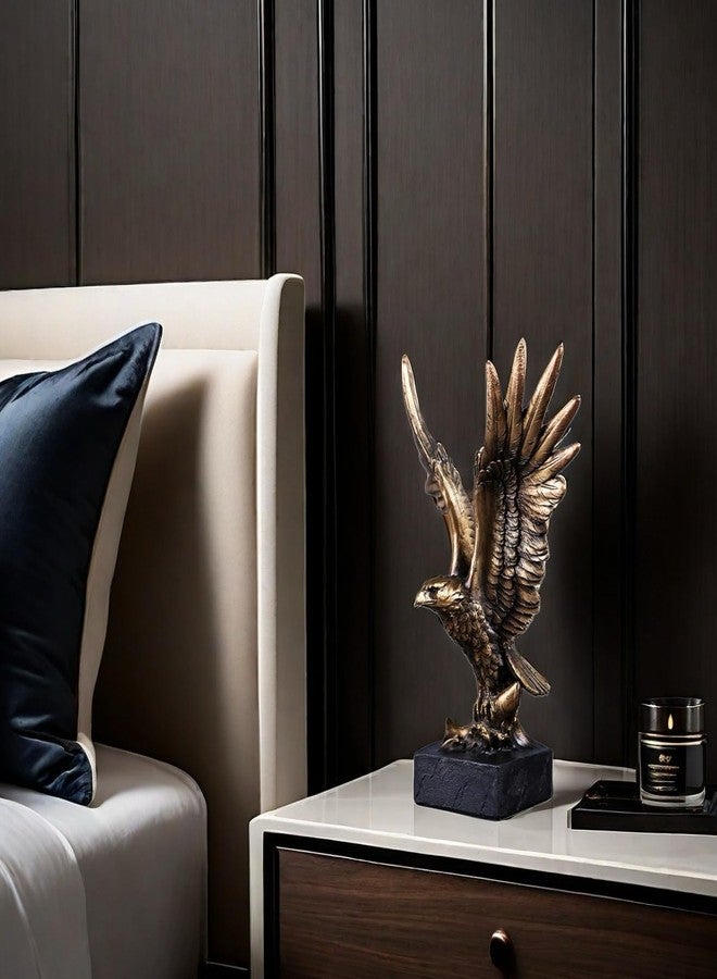 SHTWX Resin Eagle Statue Sculpture Frgurine Gift for Home Office Living Room Desktop Display Decorative Decoration - Image 4