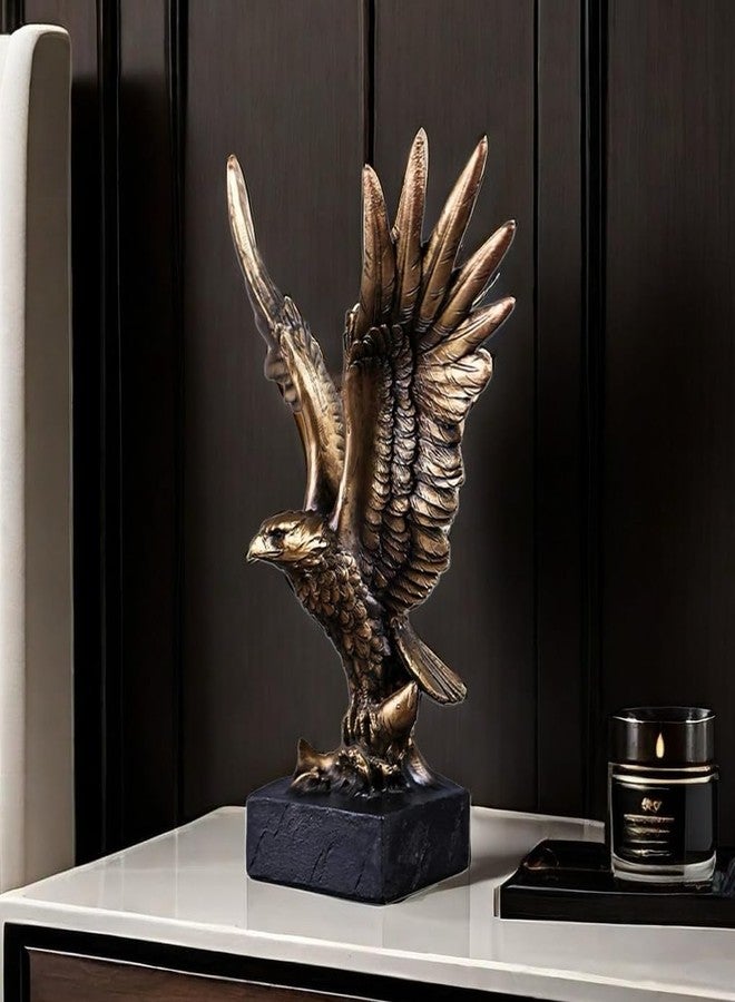 SHTWX Resin Eagle Statue Sculpture Frgurine Gift for Home Office Living Room Desktop Display Decorative Decoration - Image 1