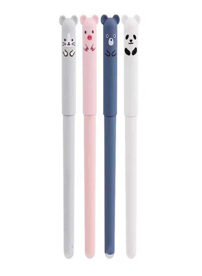 JMK CRAFTS Panda Erasable Gel Pens (Pack of 12, Multicolor Ink) | Cute Cartoon Pens for Students | Smooth Writing Refillable Erasable Pens for School, Office & Stationery Gifts - Image 1