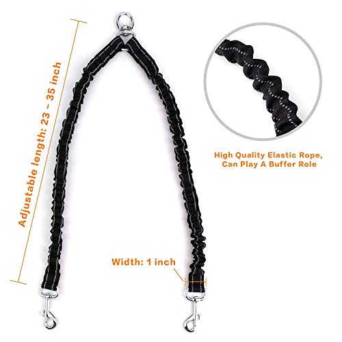 VANVENE Double Dog Leash for Two Dogs - No Tangle, Comfortable Shock Absorbing Reflective Bungee Leash - Image 2