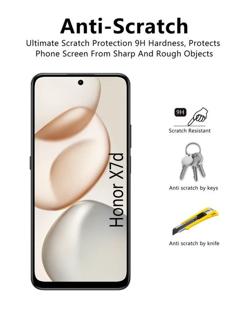 JOMILA 2 Pack Honor X7d Screen Protector | Tempered Glass Compatible with Honor X7d | Screen Protector Full HD Quality Tempered Glass Anti-Scratch Edge to Edge Coverage with Easy Installation Kit - Black - Image 3