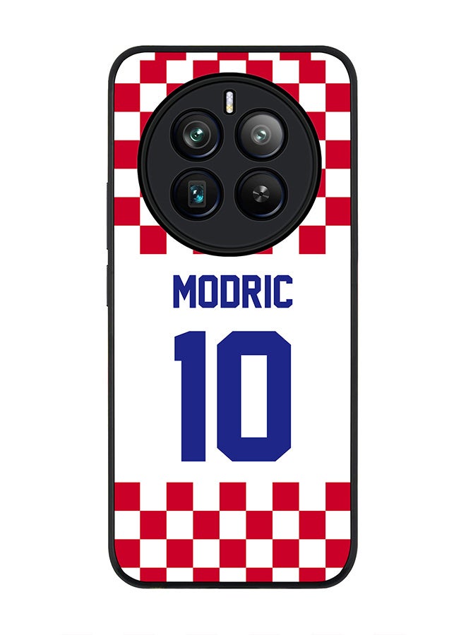 Stylizedd Rugged Black edge case for Realme 12 Pro / Realme 12 Pro Plus 5G, Slim fit Flexible Cover -  Football Team - Croatia, Player Name - Modric - Image 1