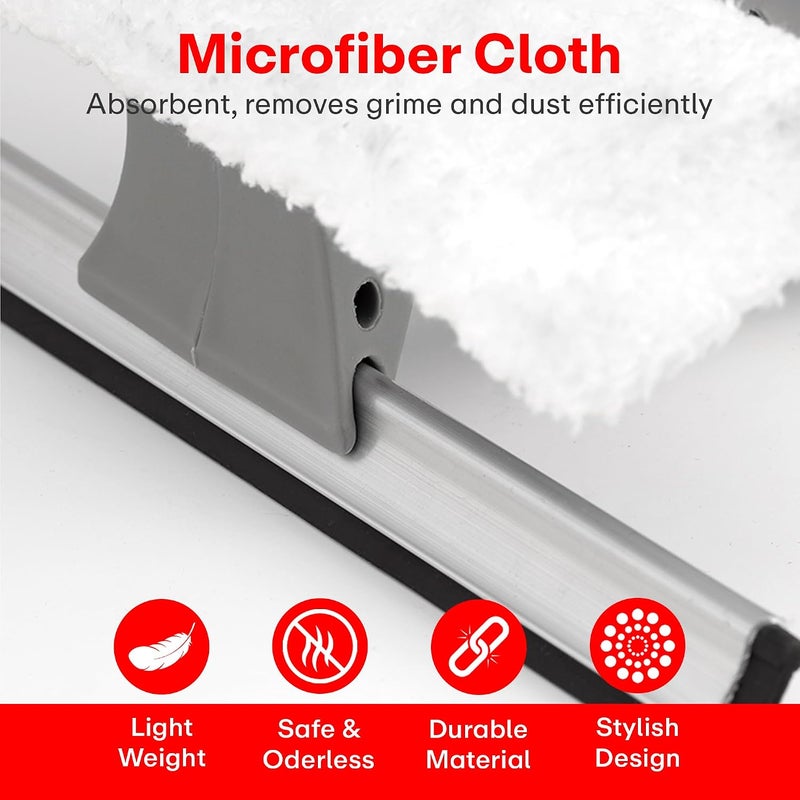 PRIME PICK Spray Window Cleaner – Self-Wringing, Stainless Steel Handle with Mop Pad for Dust & Wet Cleaning - Image 4