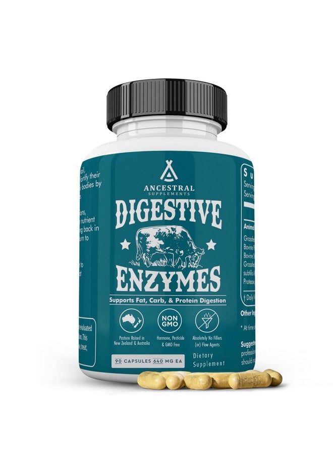 Ancestral Supplements Digestive Enzymes for Women & Men, 90 Capsules, with Probiotics and Grass Fed Beef Organs, Supports Gut Health, Digestive Health & Nutrient Absorption, Allergen Free, Non GMO - pzsku/ZDFC5A7798A1FD3C80CECZ/45/_/1735907891/6b78cbe6-d99c-41f4-a81b-bad5a1e5d0d9