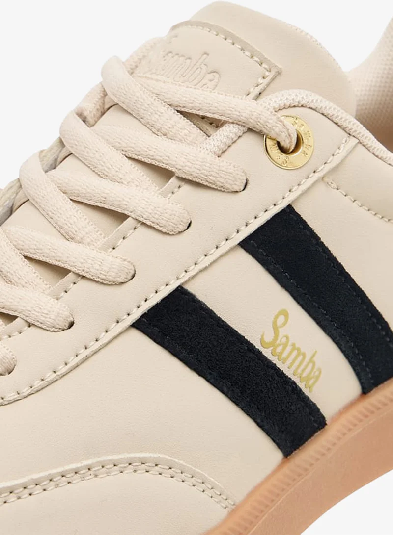 SAMBA Women's Panelled Ankle Sneakers with Lace-Up Closure