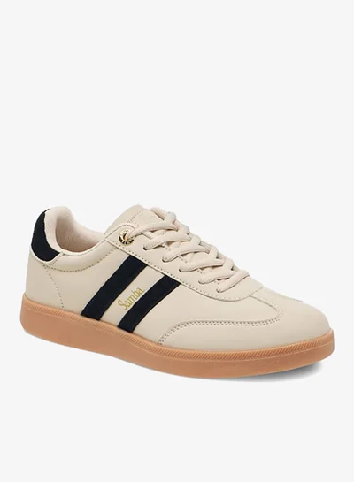 SAMBA Women's Panelled Ankle Sneakers with Lace-Up Closure
