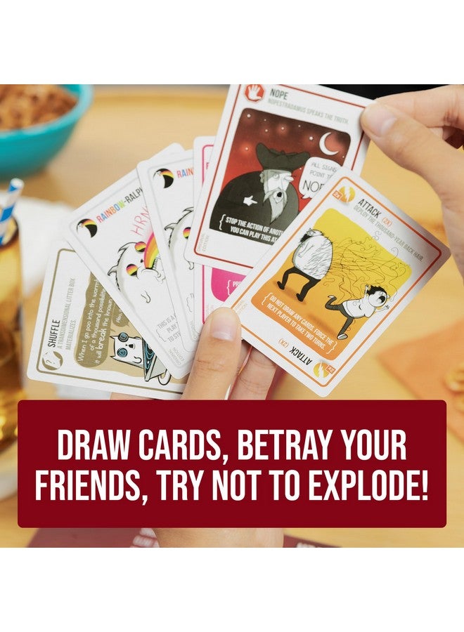 Exploding Kittens LLC Exploding Kittens Original Edition - Hilarious Game for Family Game Night - Funny Card Games for Ages 7 and Up - 56 Cards - 2-5 Players - 15 Minutes of Play  - Image 4