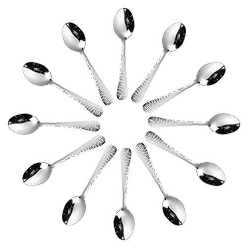 AXIOM Stainless Steel Spoons Set of 12 Small Spoons. Tiny Spoons for Coffee, Tea, Sugar, & Spices. Mini Spoons for Kids - Image 1