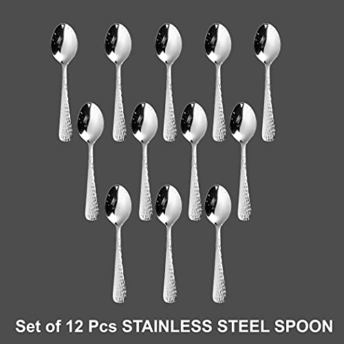 AXIOM Stainless Steel Spoons Set of 12 Small Spoons. Tiny Spoons for Coffee, Tea, Sugar, & Spices. Mini Spoons for Kids - Image 3