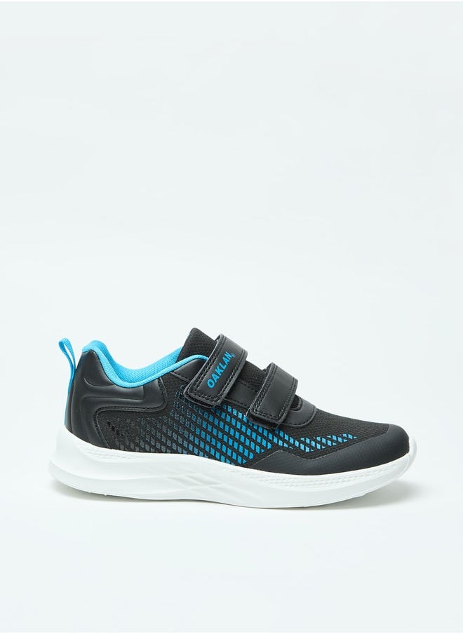 Oaklan by Shoexpress Mesh Textured Sports Shoes with Hook and Loop Closure  - Image 3