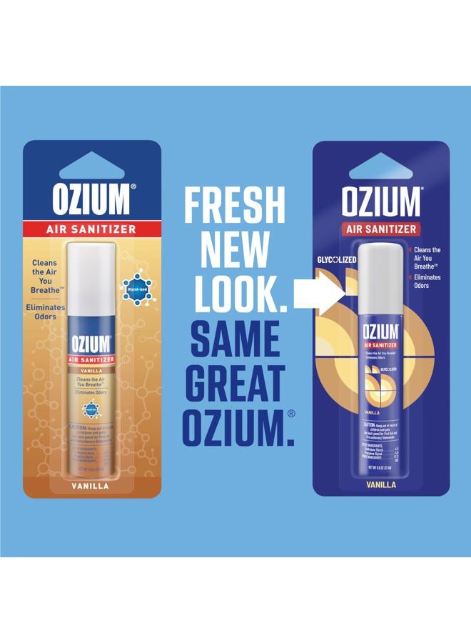 Ozium 0.8 oz. Air Sanitizer & Odor Eliminator for Homes, Cars, Offices and More, Vanilla Scent, Pack of 6 - Image 3