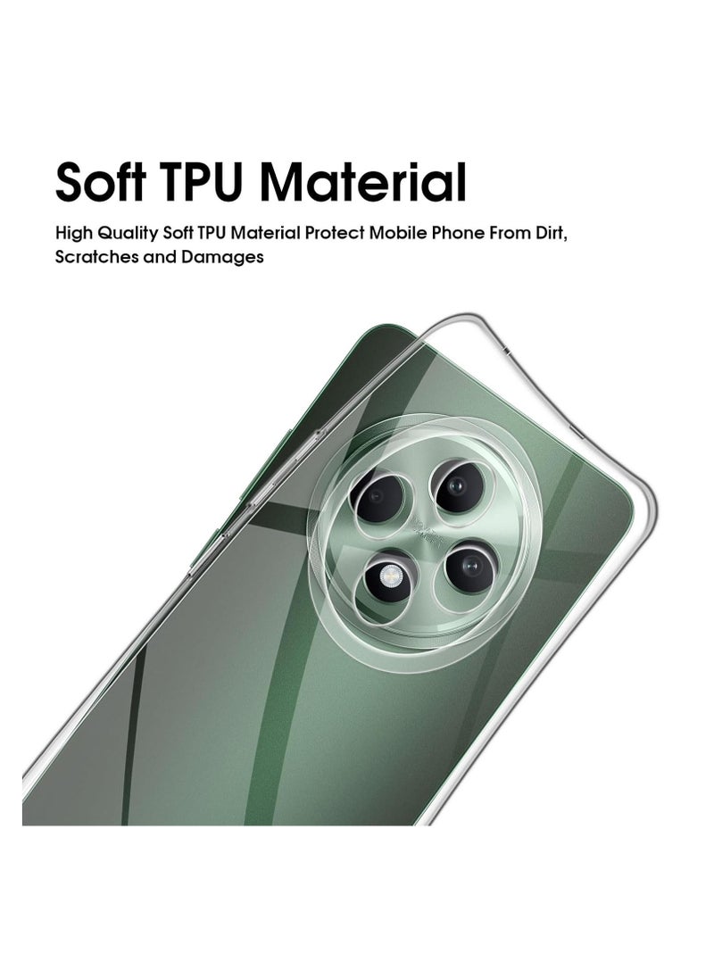 ماركة غير محددة - Clear Case Compatible with OPPO Reno 12F 5G Cover, Crystal Transparent Anti-Scratch Case, Shockproof Slim Soft Silicone TPU Protective Case - Image 1