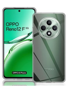 Clear Case Compatible with OPPO Reno 12F 5G Cover, Crystal Transparent Anti-Scratch Case, Shockproof Slim Soft Silicone TPU Protective Case