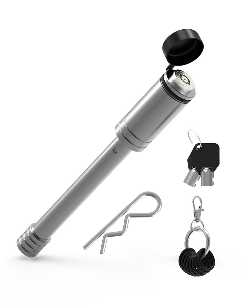 TOPICK 5/8" Trailer Hitch Lock with Extra Long 4-1/2" Span, Stainless Steel Hitch Lock Pin, 2" & 2.5" & 3" Receiver Lock, Truck Locking Hitch Pin, Towing Accessories - Image 1