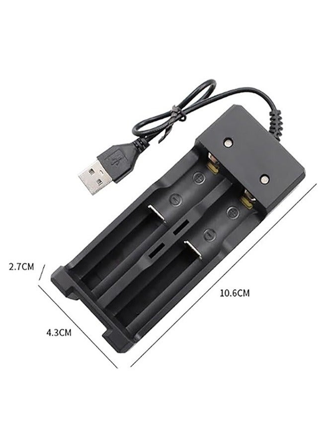 Universal 18650 18650 Rechargeable Battery Charger, Dual Slot USB Lithium Battery Charger with Cable, 2-slot Smart Battery Charger for 18650 Rechargeable Batteries(No Battery) - Image 5