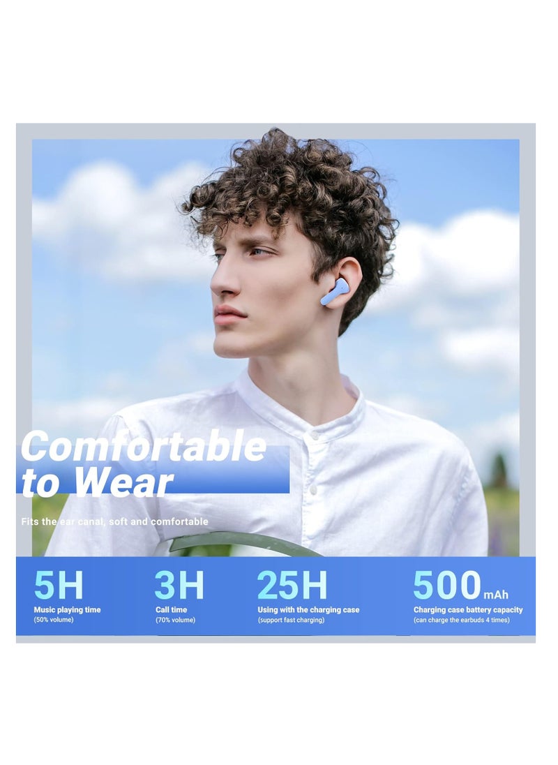 ksluxirt New Bluetooth headset acrylic transparent wireless headset LED digital display touch operation high-fidelity sound quality Type-C Fast charge compatible with iOS/Android sports music games suitable for gift selection  - Image 3