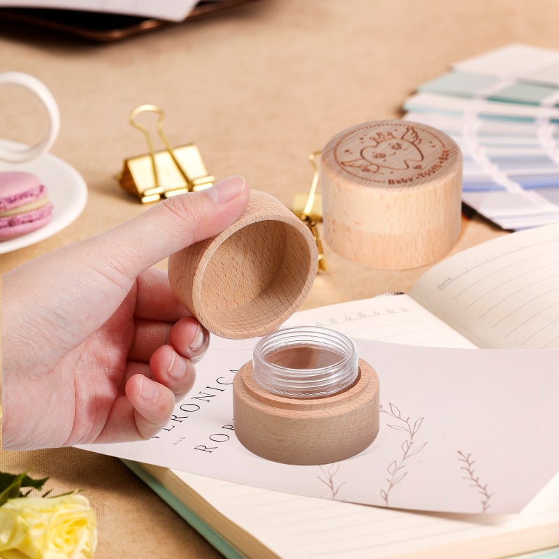 4 Pcs Keepsake Boxes Storage Box Tooth Box For Kids Tooth Keepsake Box With Lid Round Style Storage Box Decorative Box For Jewelry - Image 5