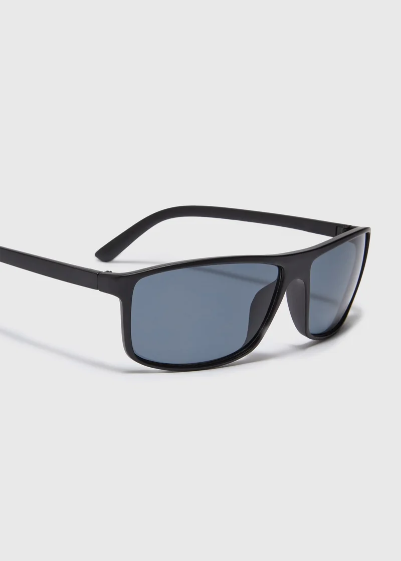 ماتلان Black Rectangular Sunglasses