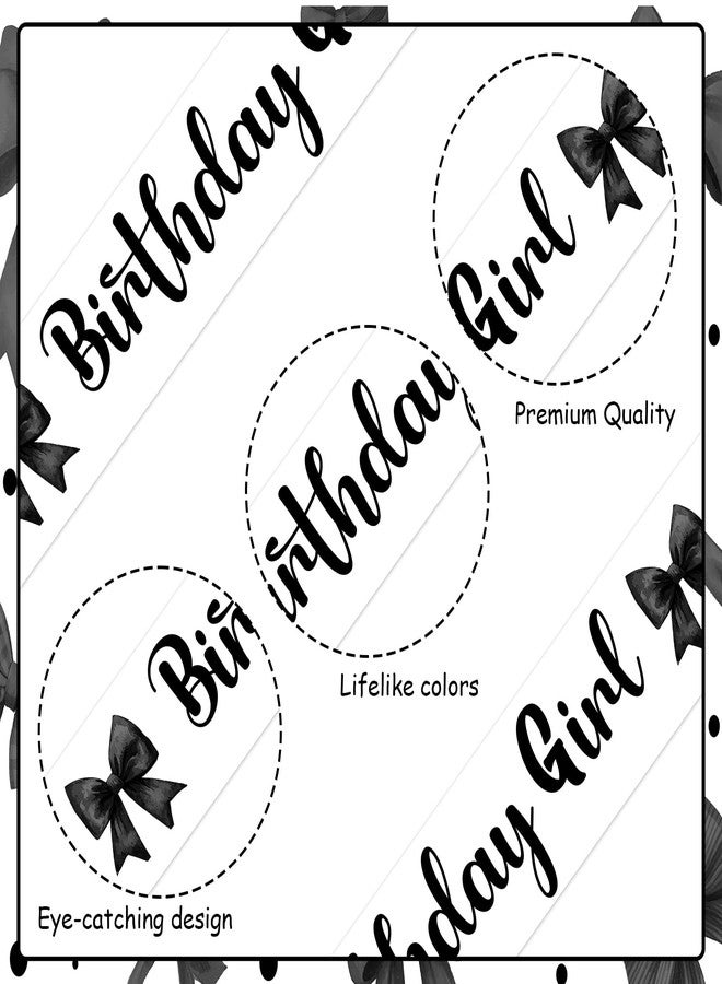 Blisstock Black Bow Birthday Sash Black Bow Birthday Party Decorations Birthday Girl Birthday Sash Satin Sash Black Satin Bow Decorfor Girls Women Sweet 16th 18th 21st 30th 40th 50th Birthday Party Supplies - Image 4