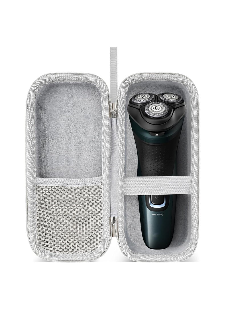 Linkidea - Linkidea Hard Shell Shaver Travel Case, Compatible with Philips Norelco 2400, 3600, MANSPOT Electric Razor, Portable Storage Organizer (Silver) - Image 1
