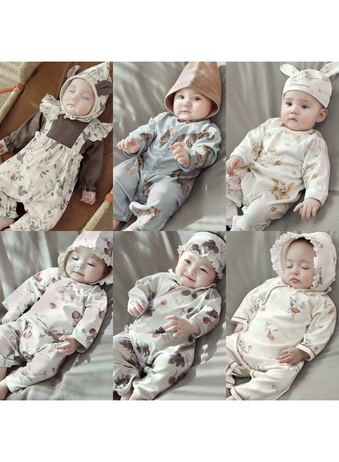 Balipig Newborn Baby Clothes 2-piece Set Full Moon Class A Cotton Male Baby Ha Clothes Wind Female Spring And Autumn Style Jumpsuit - Image 1