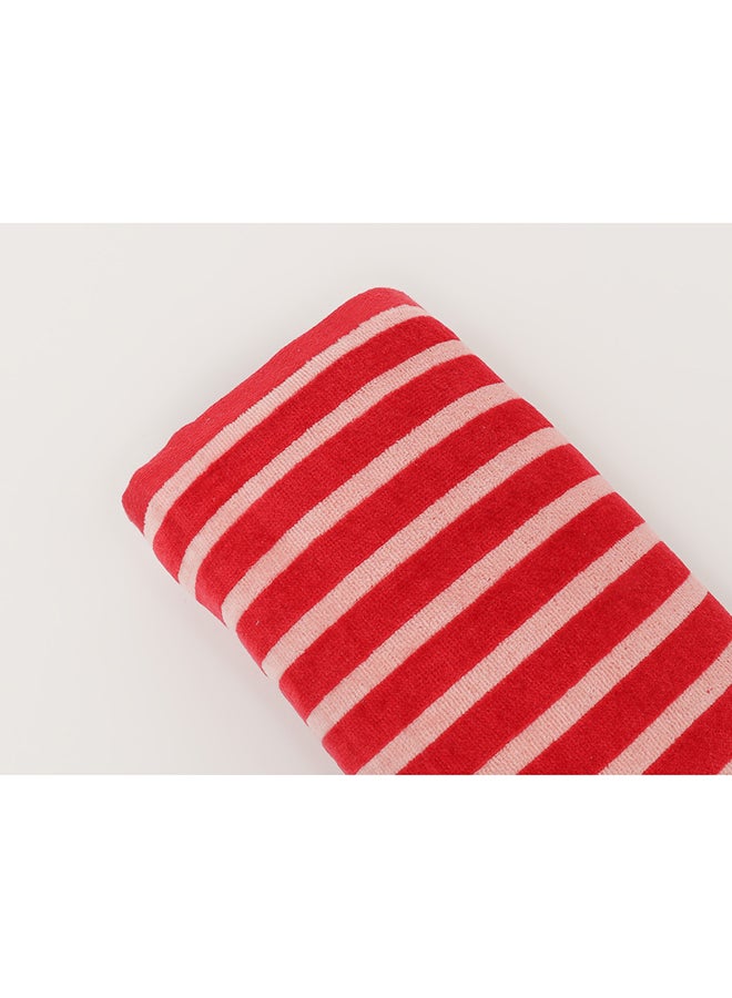 White Rose 4 Piece Bathroom Towel Set - MELLOW - 500 GSM - 100% Cotton Velour - 2 Bath Towel 70X140 cm & 2 Hand Towel 50x90 cm -MultiColour - Modern Stripe Design - Luxury Touch - Extra Absorbent - Image 5