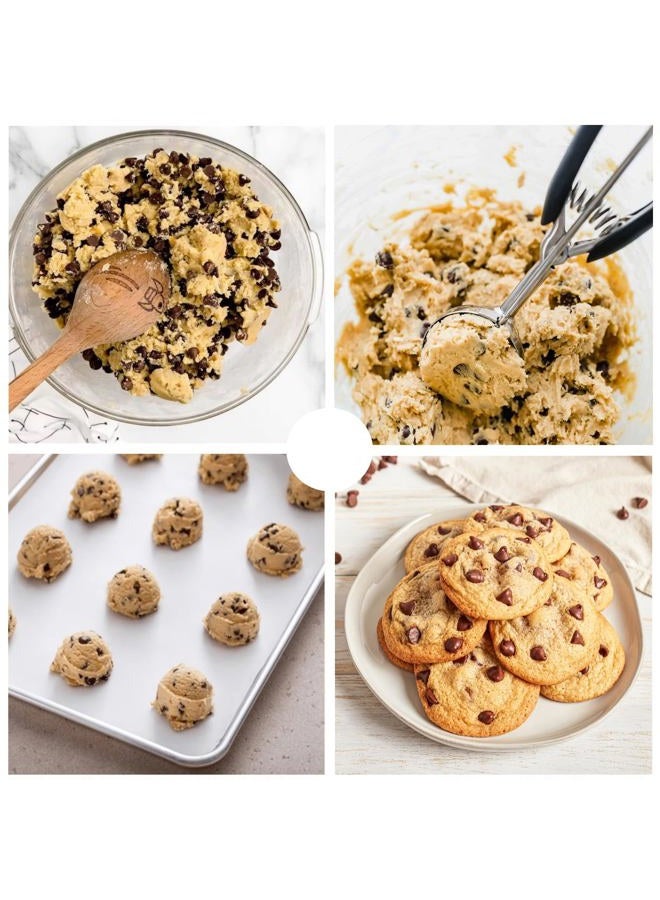 OSHLANT Ice Cream Scoop, 18/8 Stainless Steel Cookie Scoop, Cookie Scoops for Baking, 2.6 Tbsp/42ml/1.4 oz Cookie Dough Scoop, Ice Cream Scooper with Trigger Release, Cookie Scooper for Baking, Cupcake Scoop - Image 4