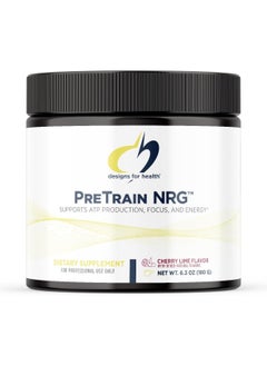 designs for health PreTrain NRG, Supports ATP Production, Focus, And Energy, Dietary Supplement, Cherry Lime Flavor With Other Natural Flavors Net WT 6.3 OZ (180 G)  - Image 1