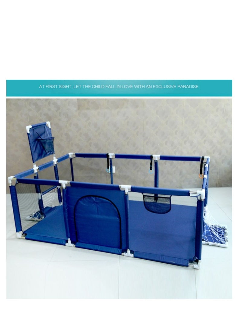 PENG GENERAL Large Baby Playpen with Safety Mesh, Indoor Ball Pit Area, Children's Fence Play Area Blue  - Image 2