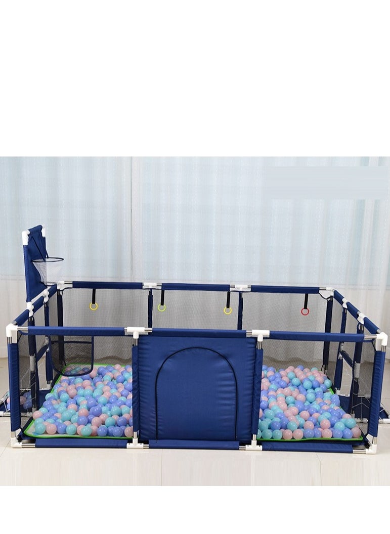 PENG GENERAL Large Baby Playpen with Safety Mesh, Indoor Ball Pit Area, Children's Fence Play Area Blue  - Image 5
