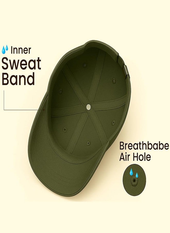 ENCIGER Unisex Cotton Baseball Cap Pack of 6 - Adjustable Solid Color Caps for Men & Women - Wholesale Lot for Bulk Purchase, Resale, Events, Outdoor Use (Olive) - Image 4