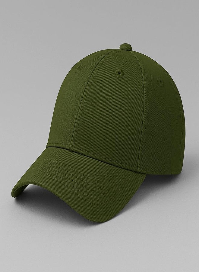ENCIGER Unisex Cotton Baseball Cap Pack of 6 - Adjustable Solid Color Caps for Men & Women - Wholesale Lot for Bulk Purchase, Resale, Events, Outdoor Use (Olive) - Image 2