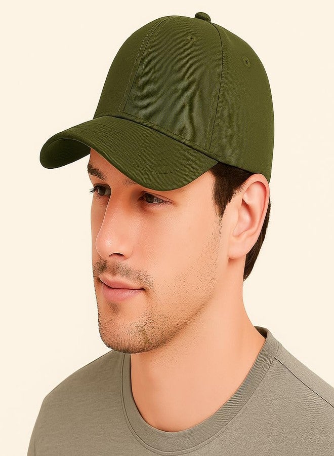 ENCIGER Unisex Cotton Baseball Cap Pack of 6 - Adjustable Solid Color Caps for Men & Women - Wholesale Lot for Bulk Purchase, Resale, Events, Outdoor Use (Olive) - Image 5